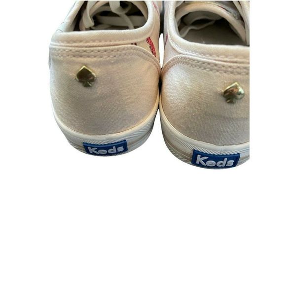 Kate Spade ♠️ RARE Keds X Seahorse Distressed Blush Nude Sneakers Shoes Flats - Picture 5 of 6